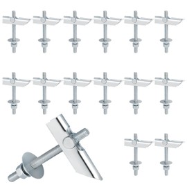 Fentar Pack of 15 Heavy Duty Tilting Dowels, M6 x 100 mm Heavy Duty Dowels Made of Galvanised Carbon Steel, Tilting Dowel Plasterboard for Hanging Heavy Items, for Hollow Walls, Fibreboard