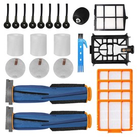 Theresa Hay Replacement Parts for Shark AV2501S AV2501AE AV2511AE RV2502AE RV2520AOUS AV2510AOUS Robot Vacuum Cleaner Accessory Kit Main Brush & Filter & Side Brush & Foam Filter & Caster Wheel