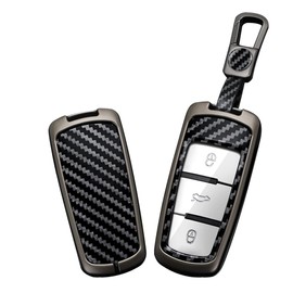 TECART Folding Leather Car Key Case Cover Fits Civic Accord Jazz CRV HRV CRZ for Acura TL TSX ZDX RSX Portable Protective Key Cover Accessories Key 2 3 Button B Silver Black