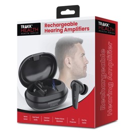TRAKK® Hearing Amplifier Set – Rechargeable TWS (True Wireless Stereo) Hearing Devices with Discreet Design & Superior Sound Quality
