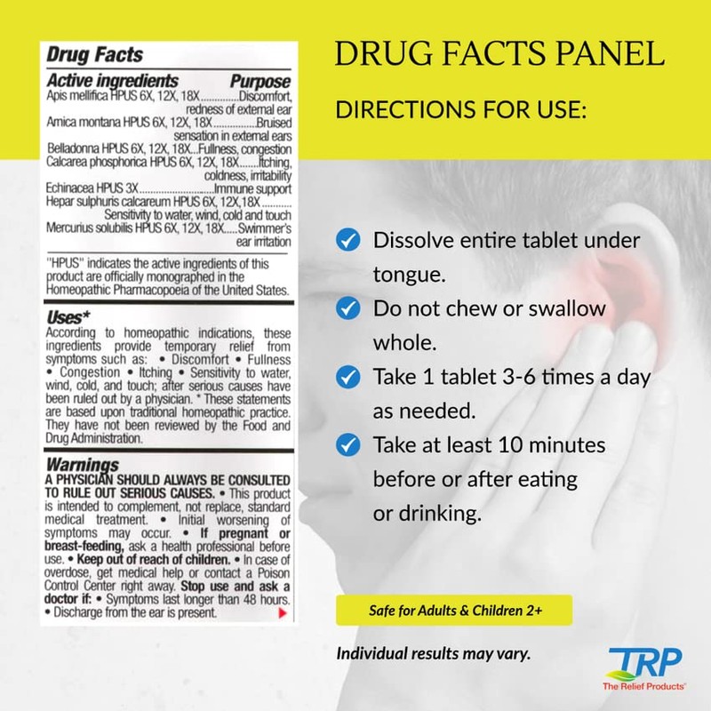 The Relief Products Earache Relief Tablets, 70 Count