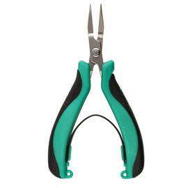 The Beadsmith Long Chain Nose Plier – Micro Grip Series – 5 inches (127mm) – Comfortable Handle with Spring Action Design, Fine Polished Stainless-Steel Head, Quality Tool for Jewelry Making