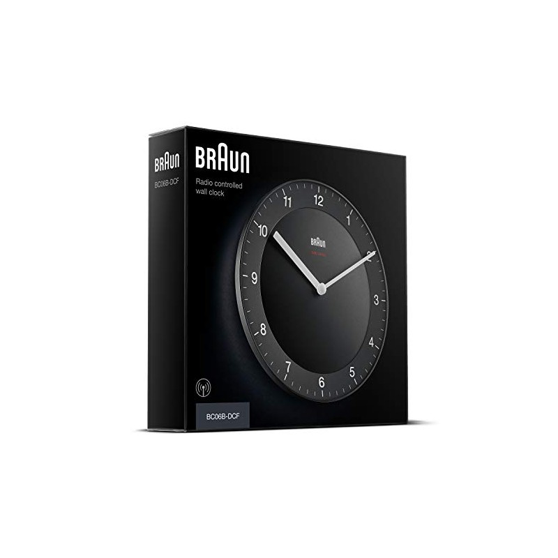 Braun BC06B-DCF Classic Radio-Controlled Wall Clock for Central European Time