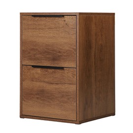 LUCYPAL Wood Filing Cabinet,2 Drawer Wood File Cabinets for Home Office,Vertical Small File Cabinet with Hanging Bars for Letter Size, Brown, Assemble Required