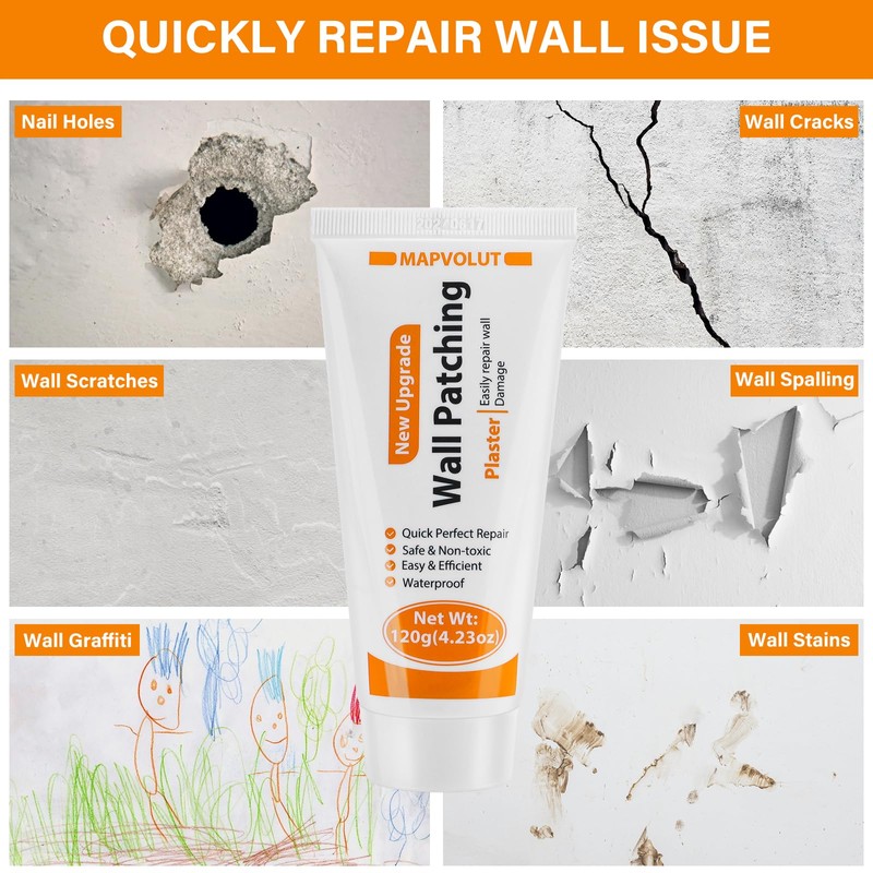 MAPVOLUT Drywall Repair Kit, 2 Pack Wall Mending Agent with