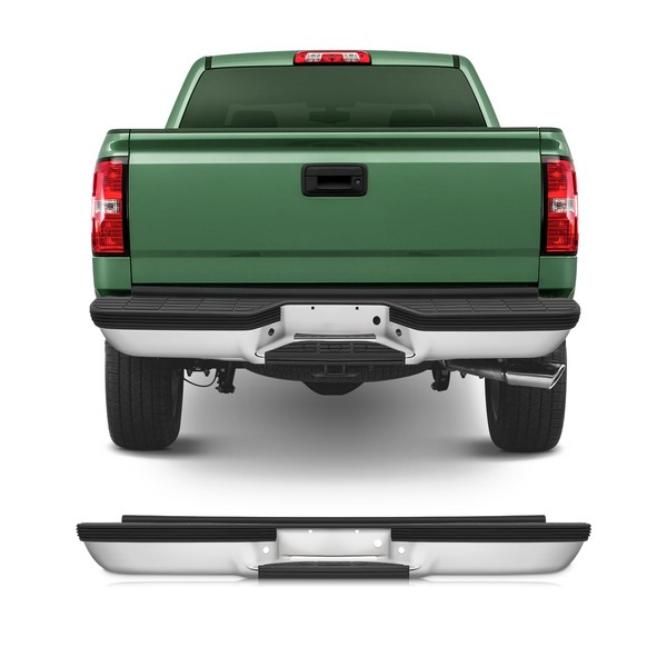 SCITOO Steel Chrome Rear Step Bumper fit for 1988-2000 for