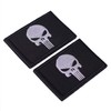2 Pieces Patches Dead Skull Tactical Patch - Black