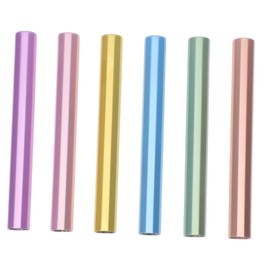 PACKOVE 6Pcs Matte Rainbow Manicure Brush Caps Light-proof Nail Pen Protective Covers 8mm Internal Diameter for Nail Art and DIY Projects