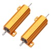 sourcing map Golden 50 W 6.8 Ohm Aluminium Chassis Mount