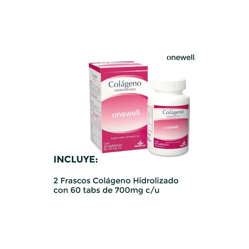 2 Pc Colágeno Hidrolizado 700mg Colágeno En Combinación 120t