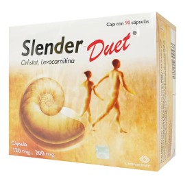Slender-Duet Cápsulas para Control de Peso 200/120 mg | Frasco con 90 unidades