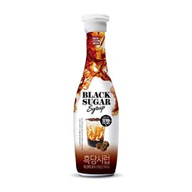 [Nokchawon] Cafe Base Syrup for Tea, Easy to Make at Home, Black Sugar Syrup for Tea, Easy to Use, Tube Type, Mascovado 50%, Easy to Make Black Sugar Latte,(Black Sugar)(One-Pack)