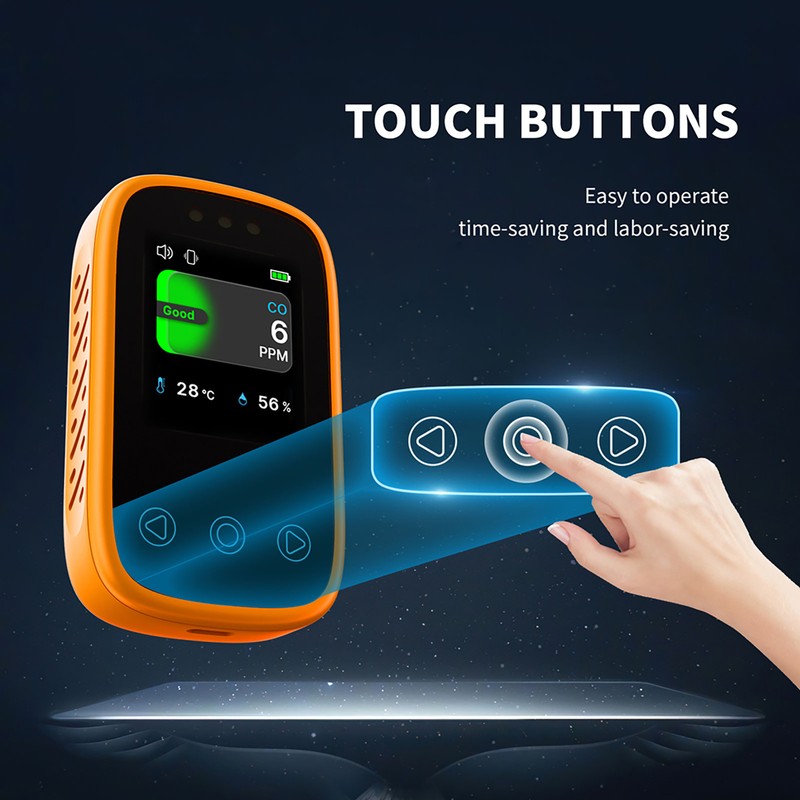3in1 Air Quality Tester CO Temperature Humidity Detector NDIR Sensor