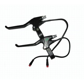 FAMEX RIDE E-Bike Mechanical Brake Sensors Lever 2 Pins, Bike Brakes Lever, One Pair Electric Bike Brake Levers 32cm Wire Waterproof Interface Brake Handles