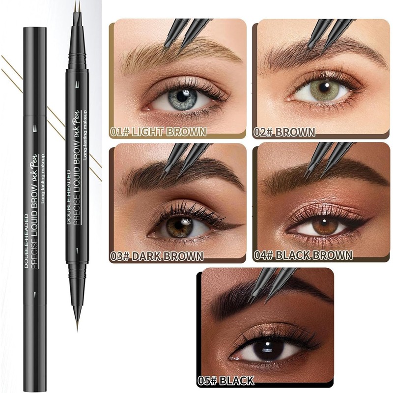 Microblading Eyebrow Pen,Liquid Eyebrow Pen,Magical Curved Brow Pen, Microblading EyebrowPen
