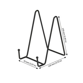 JAPCHET 10 Pack 6 Inch Plate Display Stand, Black Metal Frame Holder Stand, Easel Holder for Plate, Dish Photo, Paintings