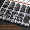 900 Pieces Black Zinc, HELIFOUNER Flat Washers Assorted Kit, Flat