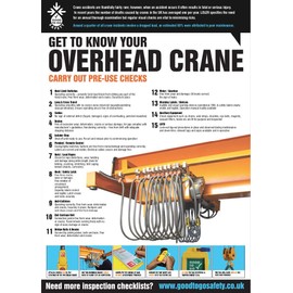 GTG Overhead Crane Inspection Poster 420 x 594 mm Synthetic Paper