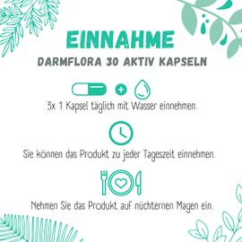 Darmflora 30 Active 90 Capsules - 30 Bacterial Strains + Organic Inulin - High Dose - Laboratory Tested - Vegan