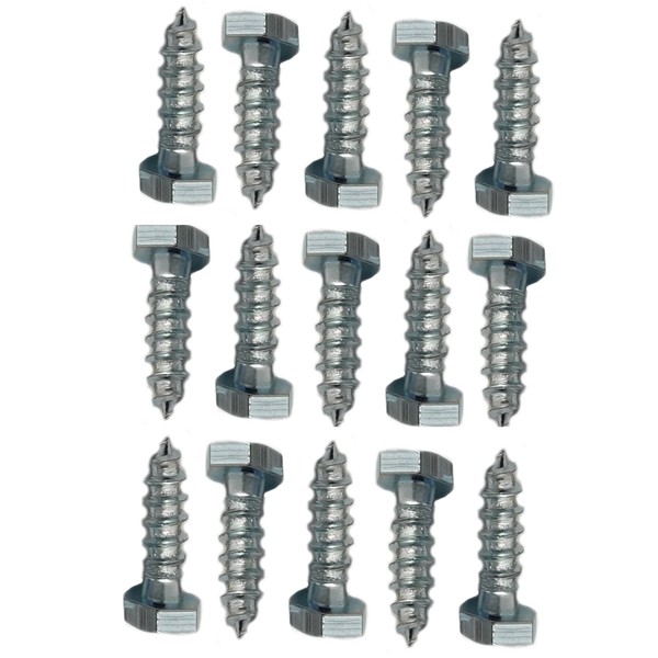 M8 Coach Screws Hex Head Width 13mm Zinc Plated Steel