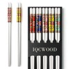 Chopsticks, 5 Pairs Chopsticks Reusable, Bone China, Dishwasher Safe, 9