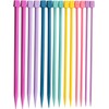 Knitting Needles Set - 7 Pairs (14PCS) 25cm Plastic Straight