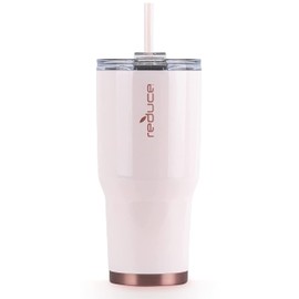 Reduce 34 oz Tumbler, Stainless Steel - Keeps Drinks Cold up to 24 Hours - Sweat Proof, Dishwasher Safe, BPA Free - Cotton, Opaque Gloss