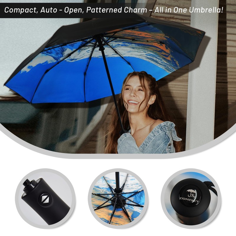 SY COMPACT Travel Umbrella Windproof Automatic Unbreakable -Factory Direct High