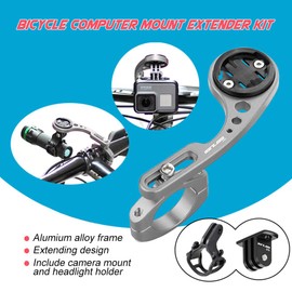 LIXADA Cyon Mount Cycle Computer Bracket Out Front Bracket for CATEYE BRYTON Garmin 31.8 and 25.4mm Light Adapter Bicycle Computer Mount Front Bike Mount