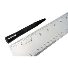 VMS RACING Retractable Black Machined CNC Aluminum Real CARBON FIBER 4.5" to 8" inch Antenna Compatible with Kia Forte