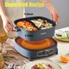 Dezin Hot Pot Electric with Divider, 5.5L Double-Flavor Electric Shabu