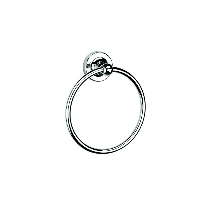 Croydex QM751541 Flexi-Fix Easy to Fit Wimborne Towel Ring, Chrome