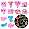 12PCS Glow in the Dark Axolotl Shoe Charms, Cute Kawaii