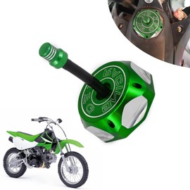 Dirt Bike Gas Cap,Motorcycle Gas Fuel Tank Cap with Breather Valve Universal CNC for SSR Taotao Apollo 125 110 Coolster Raptor Peace 50 70 80 90 110 150 DB10 DB14 SDG107 Pit Dirt Bike ATV Green