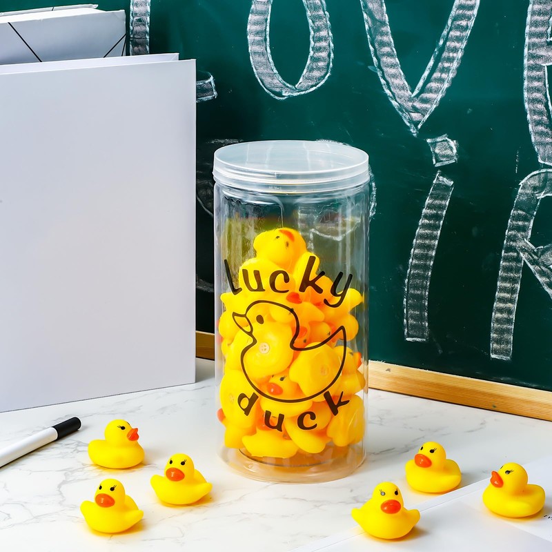 Realspring Classroom Management Lucky Ducks,36 Pcs Teacher Graduation Rubber Ducks