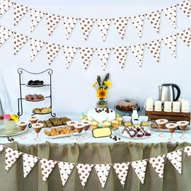 3PCS Espresso Martini Triangle Pennant Banner Brown Coffee Bean Hanging Flag Banner Martini Bar Triangle Bunting Banner for Women Bachelorette Party Wedding Birthday Party Decor Supplies