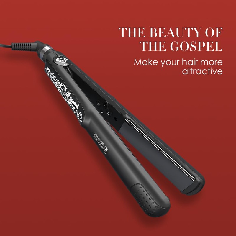 JINRI Professional Salon Flat Iron with 1 Inch Plate Ceramic