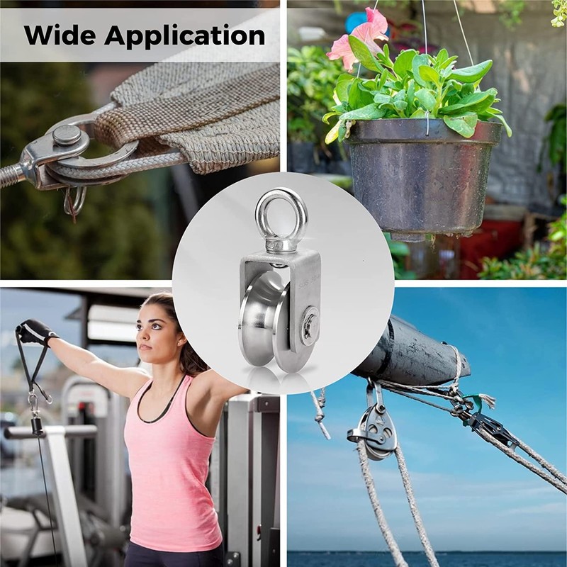 EGV 2in Heavy Duty V-Type Swivel Pulley Wheel with Detachable