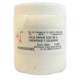 Farmacias PARIS Cold Cream con Aceite de Almendras y Colgeno 250 gr  Crema Humectante Antienvejecimiento, Antiarrugas, Mejora elasticidad, Protege... 