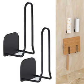 2 Pack Paper Towel Holder, Under Cabinet, Paper Towel Holder Wall Mount for Kitchen, Bathroom, Paper Towel Rack with Self Adhesive