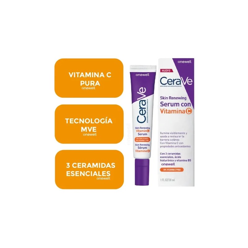 Kit Skincare Antioxidante Renovador C Vitamina C Cerave 3pc