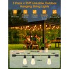 Larkvue 75FT(3x25FT) Outdoor String Lights, Patio Lights with 30+3 LED