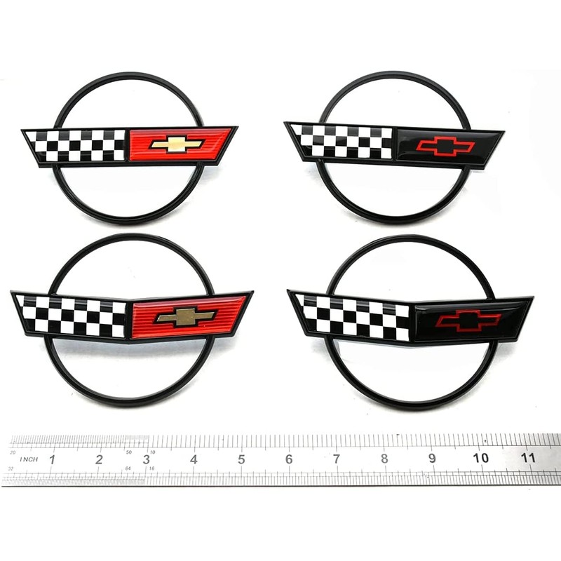 C4 Corvette Front Nose Emblem Plus Gas Fuel Lid Emblem