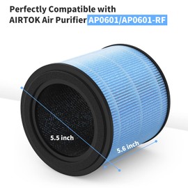 Breabetter AP0601 True HEPA Replacement Filter Compatible with AIRTOK AP0601 Purifier, Part # AP0601-RF, 4-Stage H13 True HEPA Filters（4-Pack）