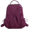BODHI Rouchette Drawstring Backpack Daypack Bag, Burgundy