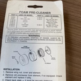 Kohler OEM Kohler Engines Foam Filter Pre-Cleaner 234869  050806 36727