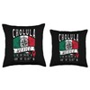 Cholula Mexico Flag GPS Coordinates Of Cholula Throw Pillow