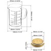 QWORK Glass Measuring Cup, 2 Pack 500ML (18 Oz, 2