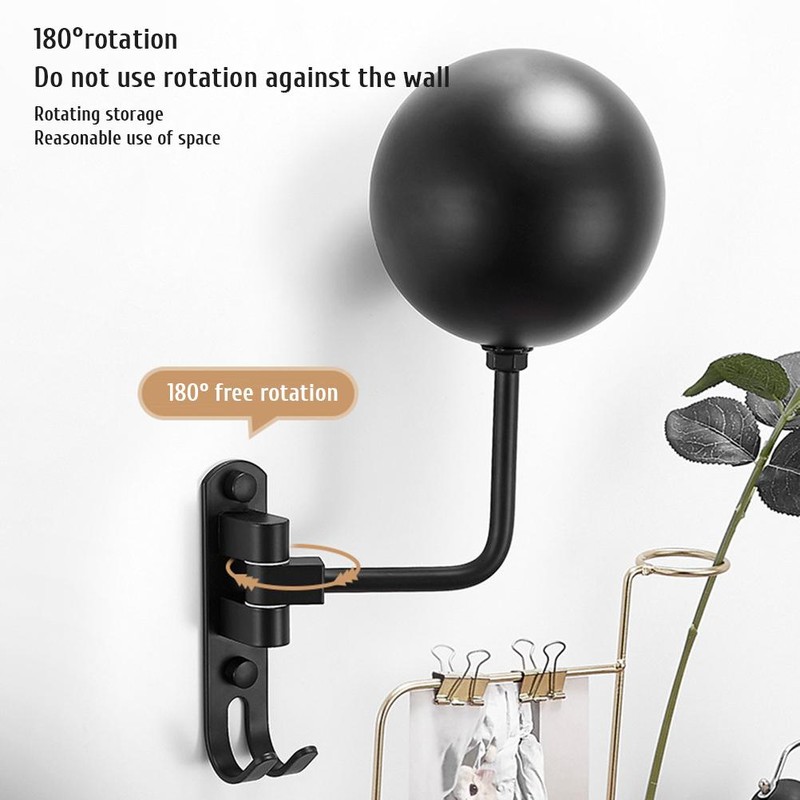 Helmet Holder 180 Degree Rotation Helmet Rack with 2 Hooks
