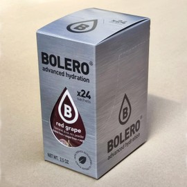 Bolero RED GRAPE 24x3g | Saftpulver ohne Zucker, gesüßt mit Stevia + Vitamin C | geeignet für Kinder, Sportler und Diabetiker | glutenfrei und veganfreundlich | Der Geschmack roter Trauben